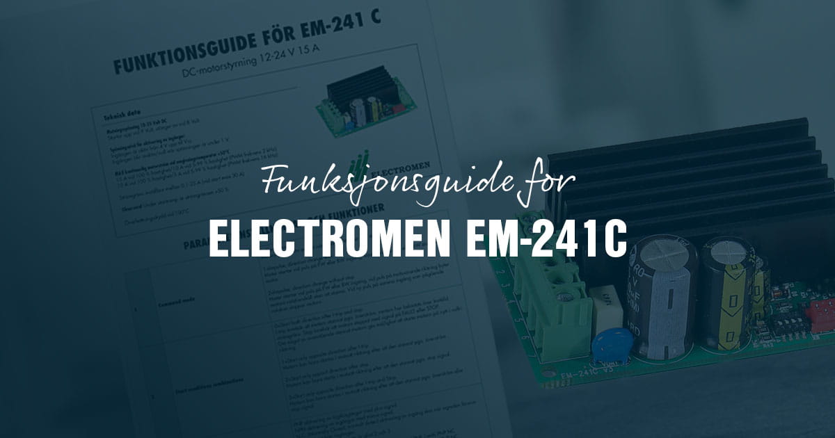 Funksjonsguide for Electromen EM-241C