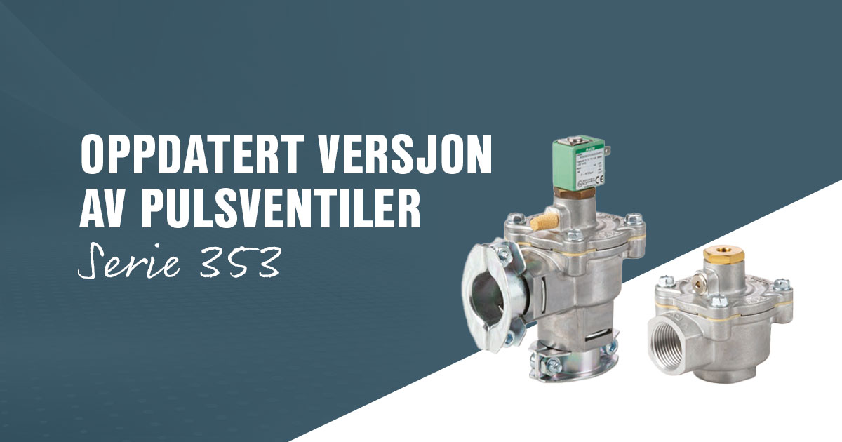 Ny versjon av Pulsventiler fra ASCO Emerson – Serie 353